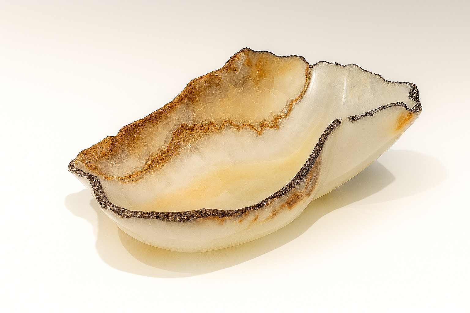 Aschenberg Marmorschale „Aurora“ – kunstvoll gewellte Naturform