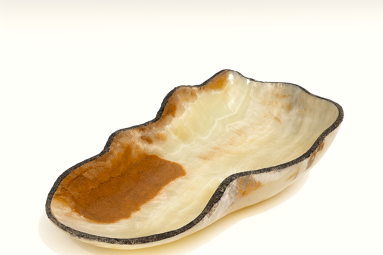 Aschenberg Marmorschale „Terra“ – mit Naturstruktur in Braun und Elfenbein