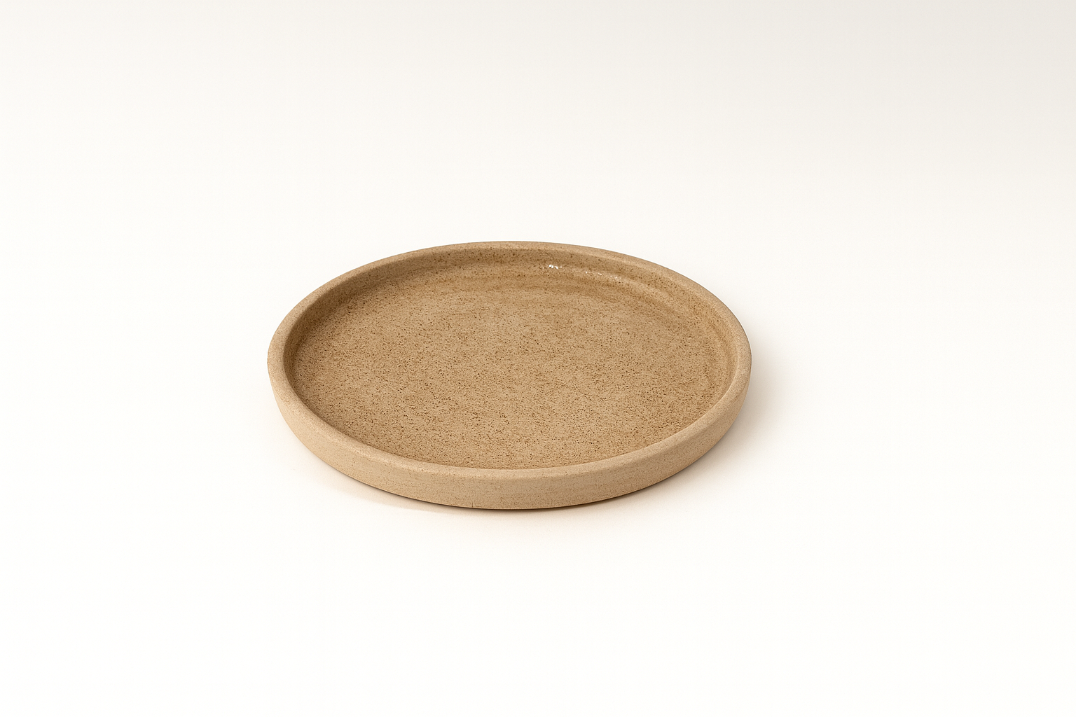 Aschenberg Dessertteller „Sand“ – Rund, Naturmatt