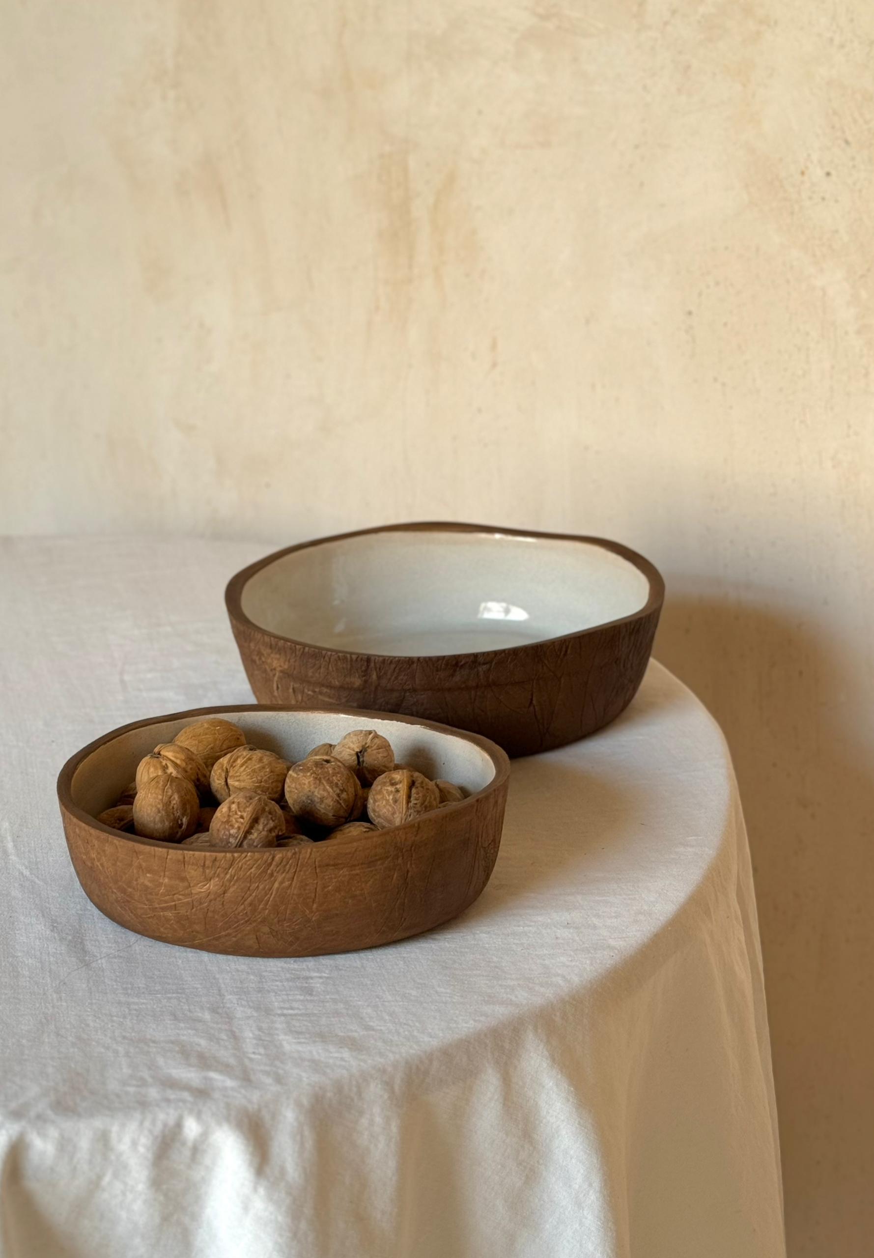 Aschenberg Bowl „Nuvira“ – Flachbodenschale im Kokosnuss-Look