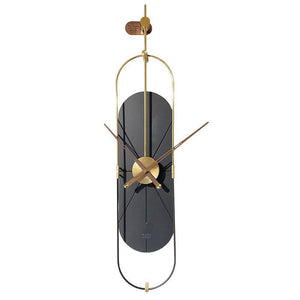 Wanduhr 100 cm hoch – Holz & Metall – RH Clocks Copper Art (Schwarz)