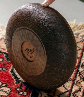 Woodenberg „Zamin“ – Handgefertigte Holzschale mit strukturierter Außenseite