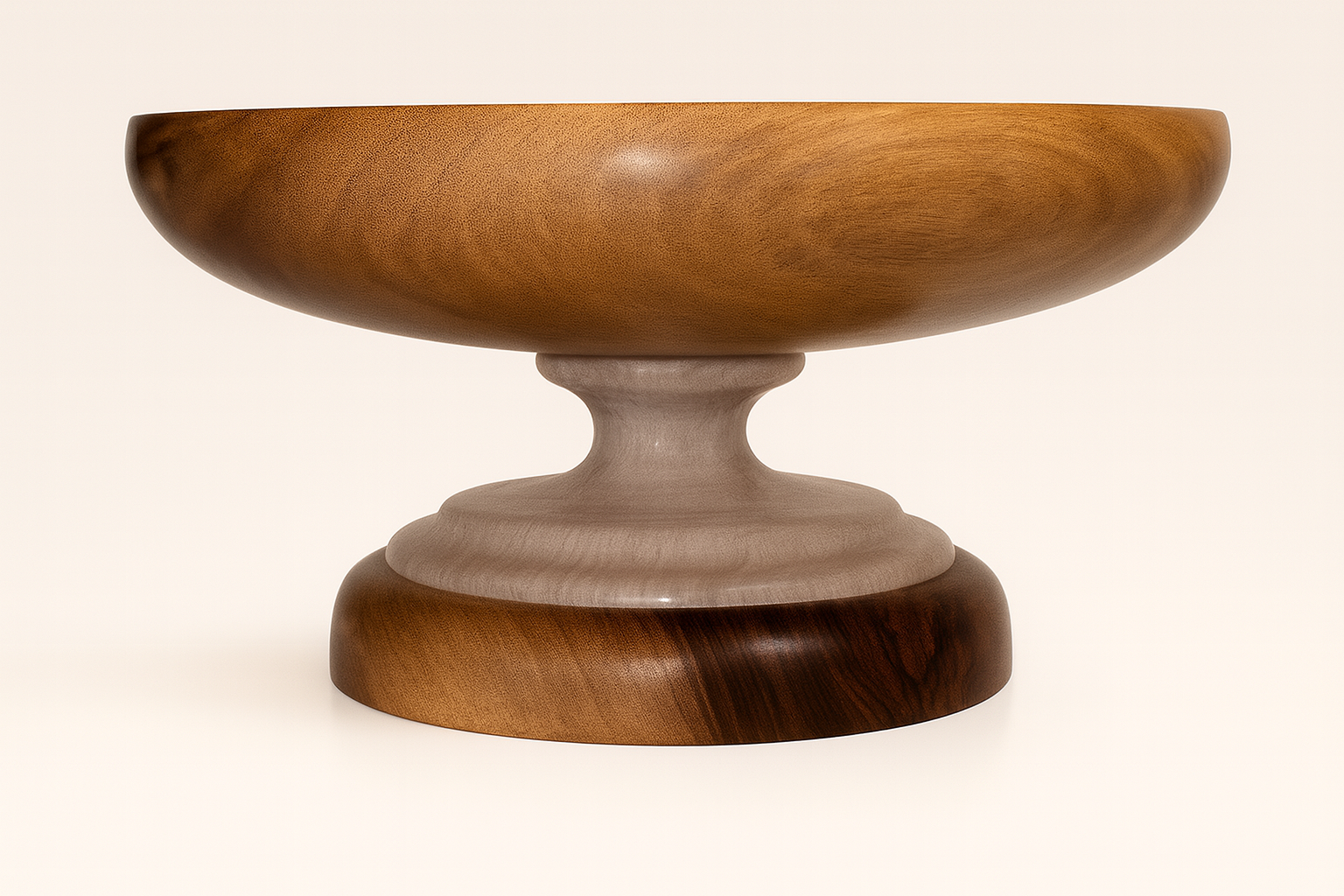 Woodenberg „Nobile“ – Etagere aus Walnussholz mit Marmorsockel
