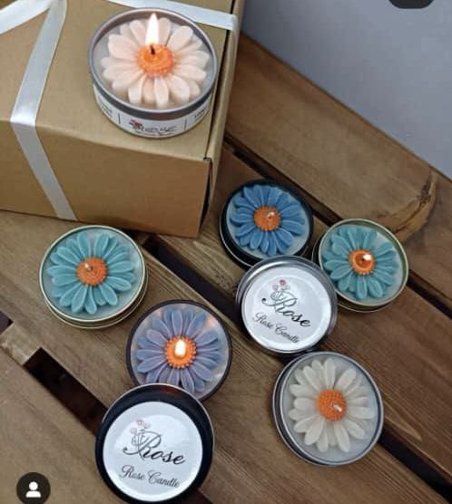 Kandelberg Duftkerze – Blume in Metalldose