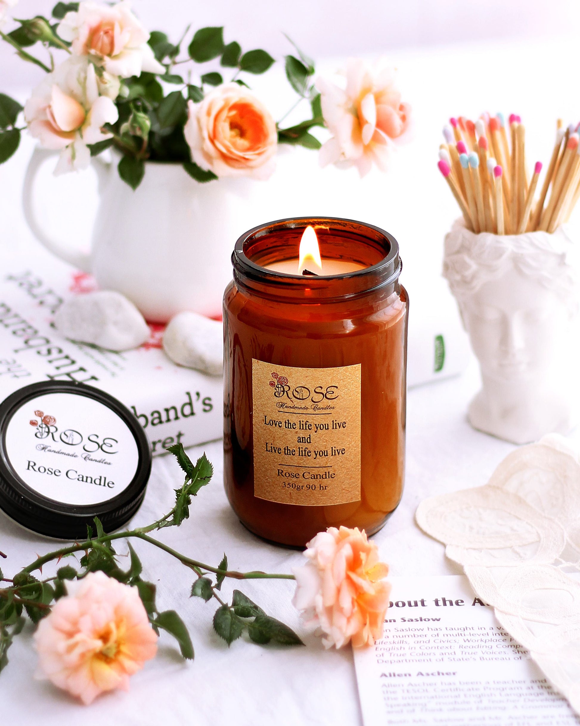 Kandelberg Duftkerze „Amber Classic“ "L" – im Apothekerglas
