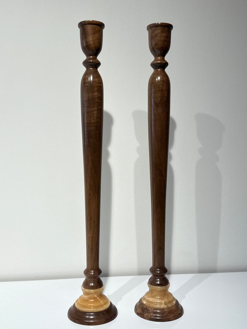Woodenberg Kerzenhalter „Natura Marble“ – aus Walnussholz & Marmorstein