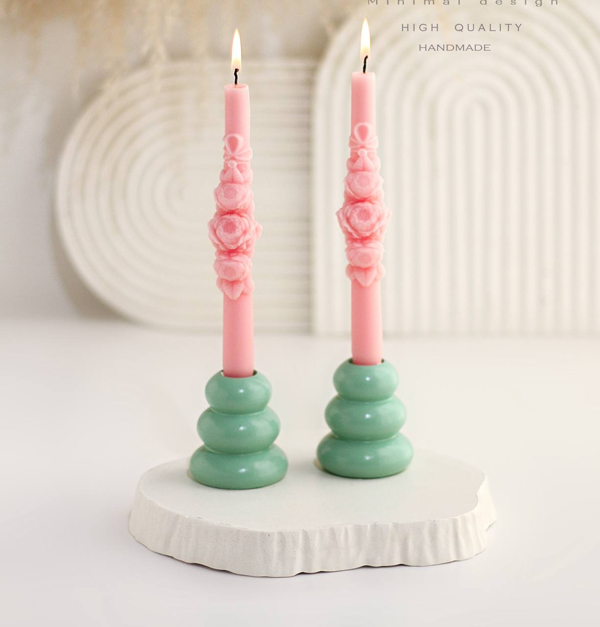 Kandelberg Rosen-Stabkerzen – 3er Set