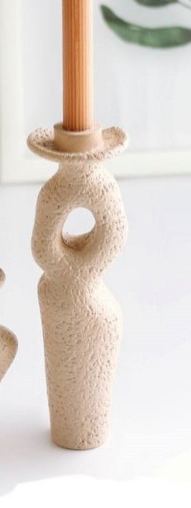 Kandelberg Kerzenhalter "Serona" – Moderner Design-Leuchter aus strukturierter Keramik