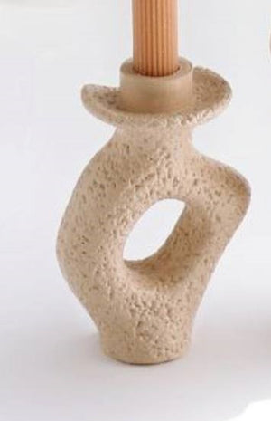 Kandelberg Kerzenhalter "Vulora" – Skulpturaler Keramik-Leuchter mit organischer Struktur