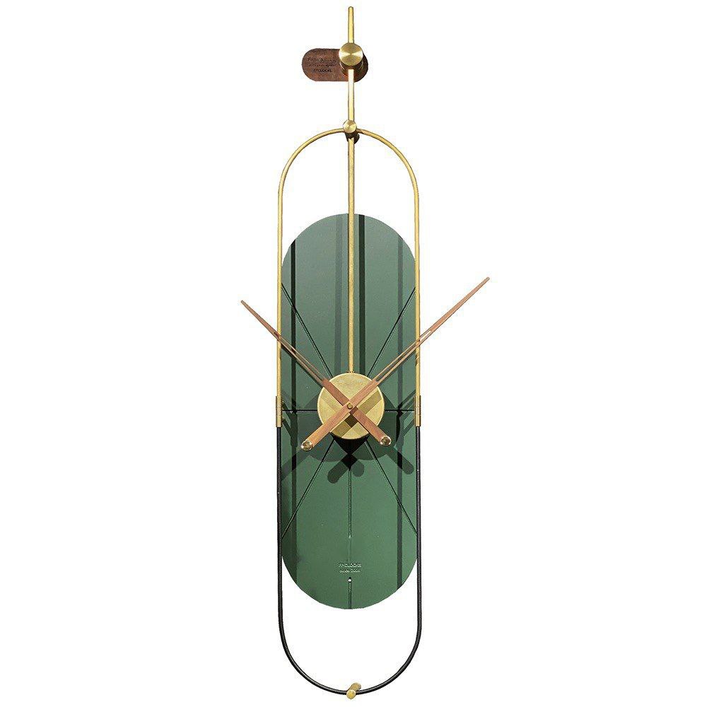Wanduhr 100 cm hoch – Holz & Metall – RH Clocks Copper Art - Grün
