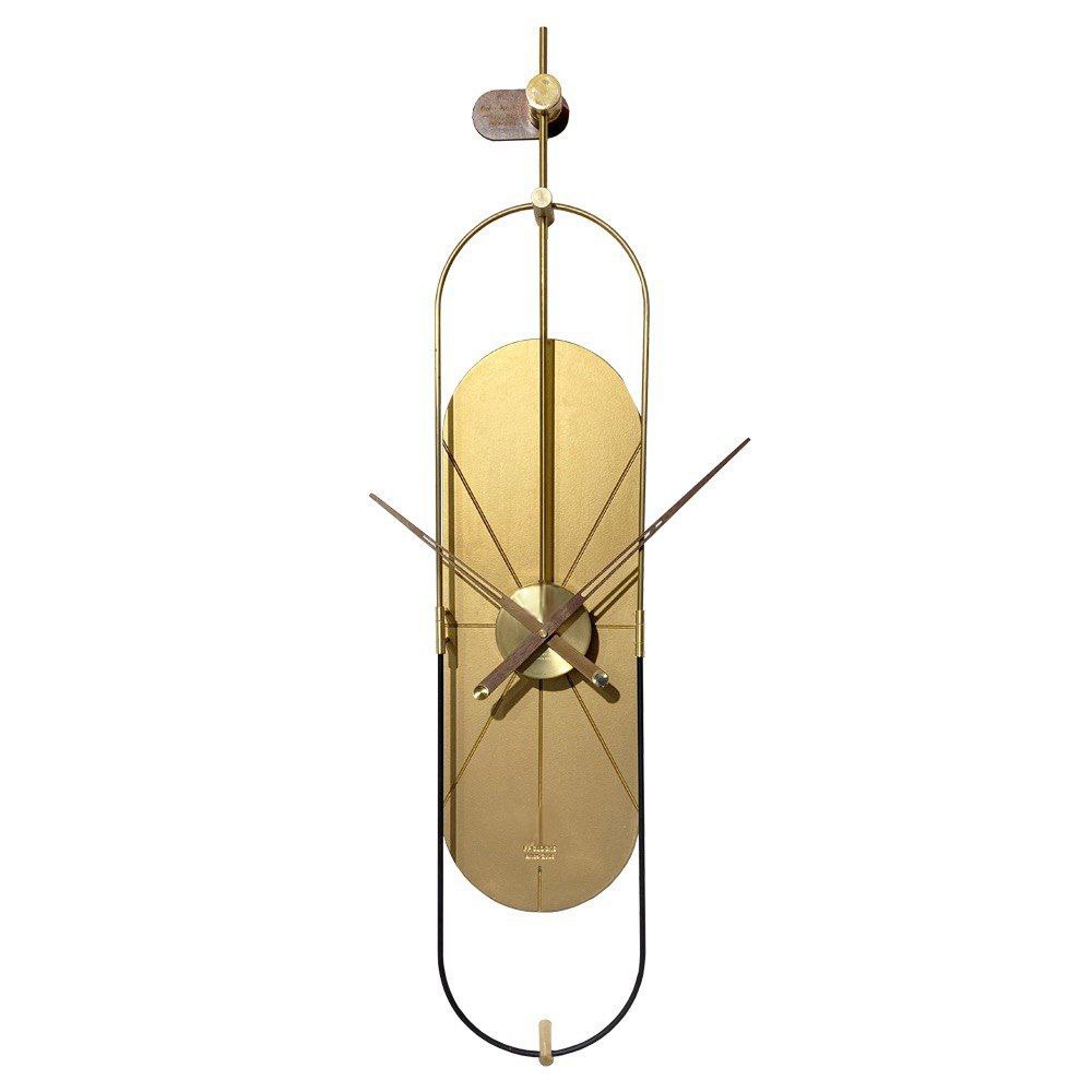 Wanduhr 100 cm hoch – Holz & Metall – RH Clocks Copper Art - Antique Gold