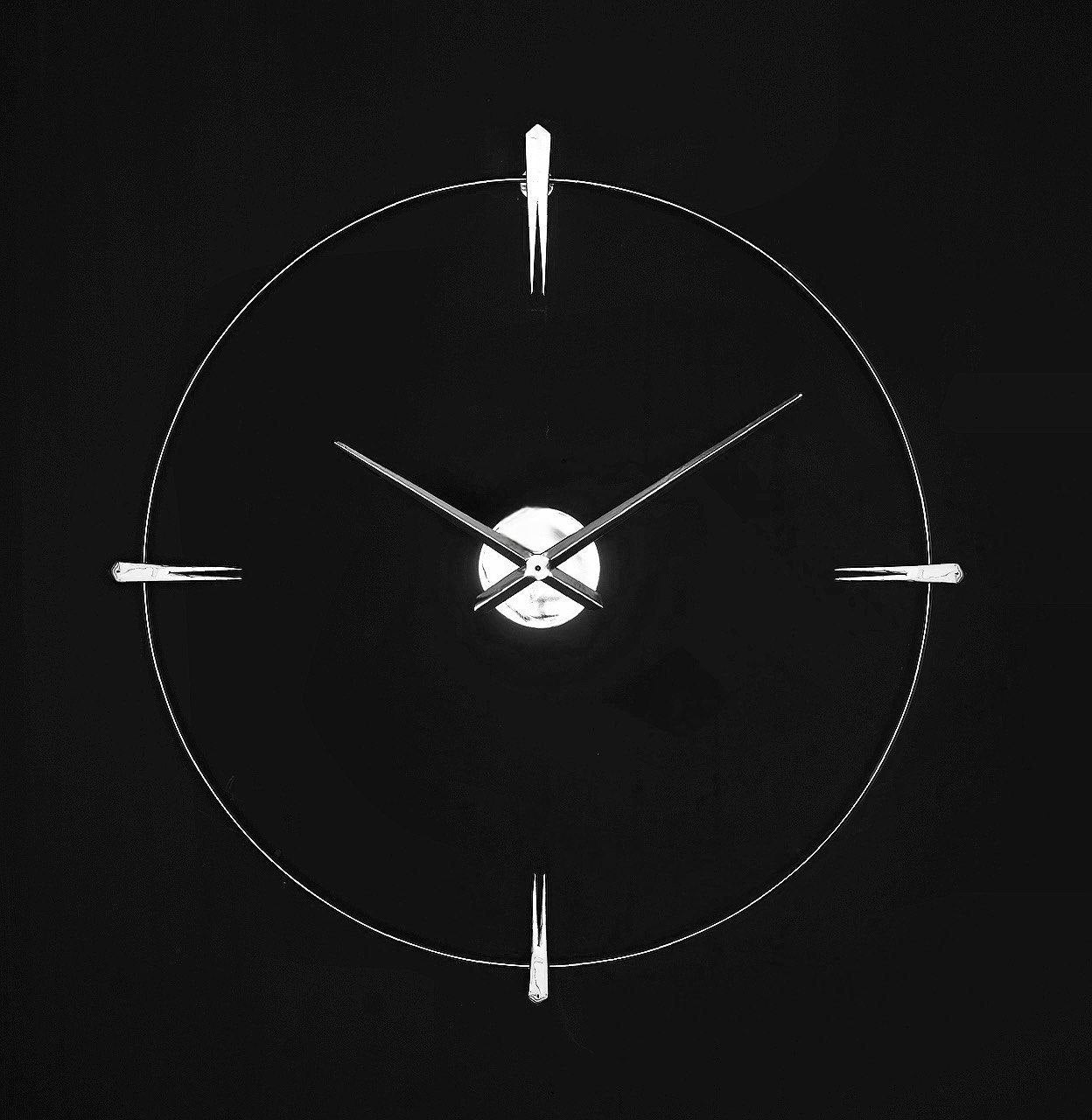 Wanduhr 80 cm – Metall – RH Clocks Zigma - Chrome