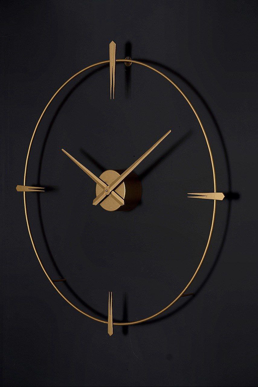 Seitenansicht – Wanduhr 80 cm – Zigma - Antique Gold