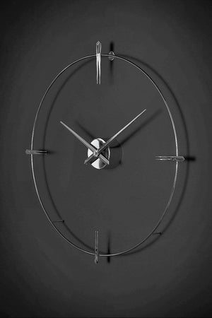 Seitenansicht – Wanduhr 80 cm – Zigma - Chrome