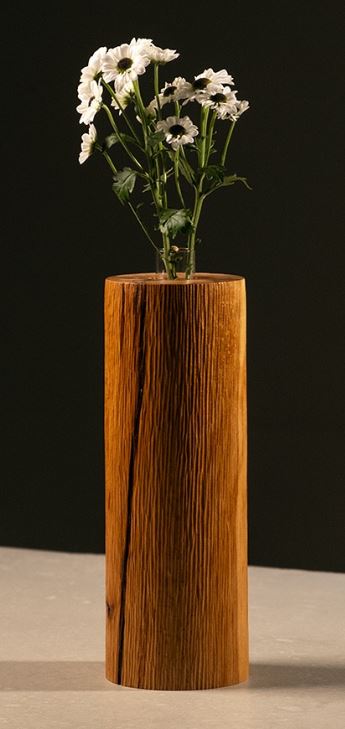 Woodenberg „Natura Vase“ – Handgedrehte Holzvase aus massivem Eichenholz