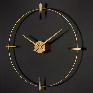 Zigma Wanduhr 80 cm – Antikgold, Metallic Gold, Chrom & Black Carbon | Moderne Designuhr aus Metall von RH Clocks